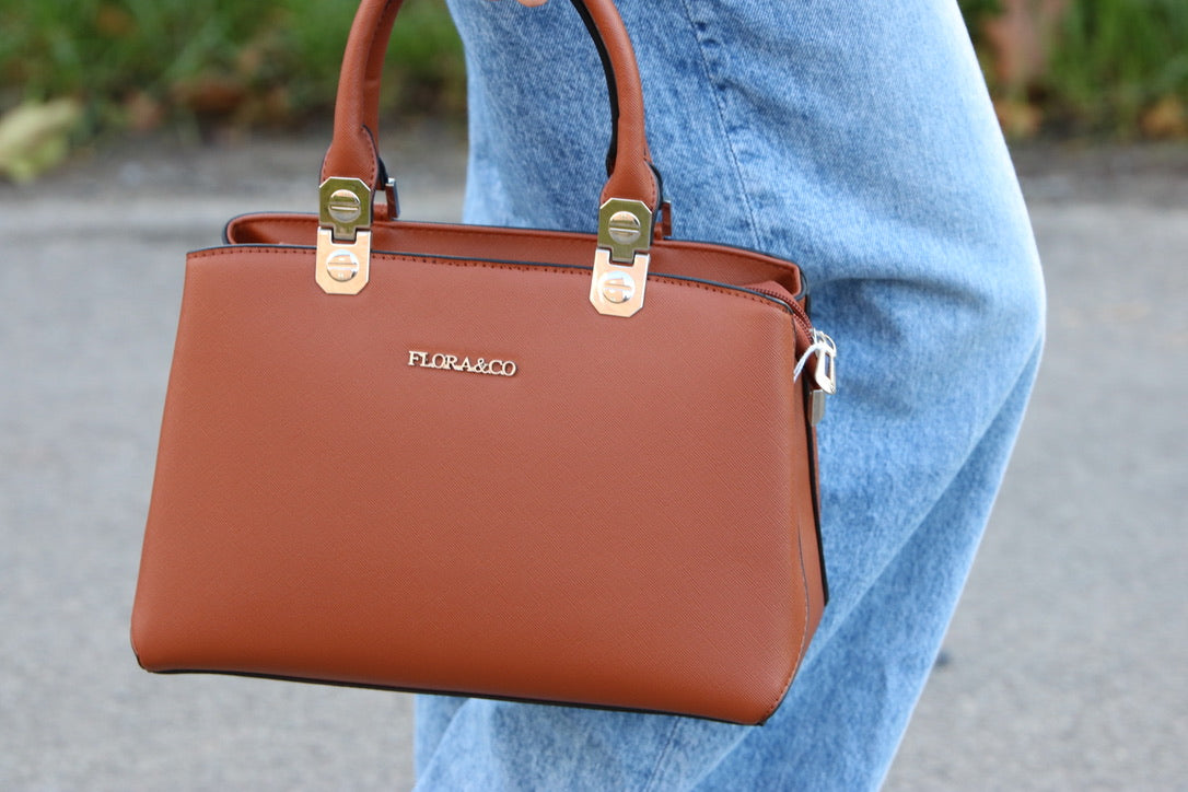 Flora & Co Kleine Handtas Camel