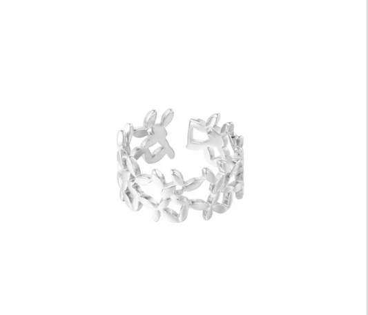 Ring Cute Flowers / Zilver