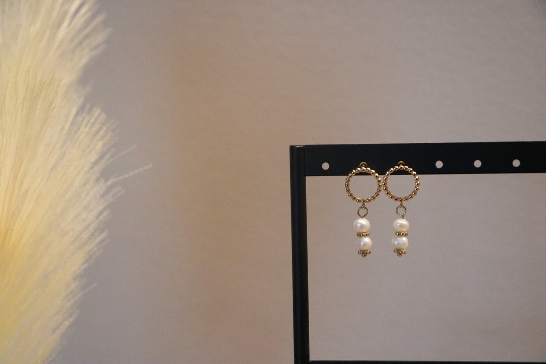 Oorbellen Pearl Spheres