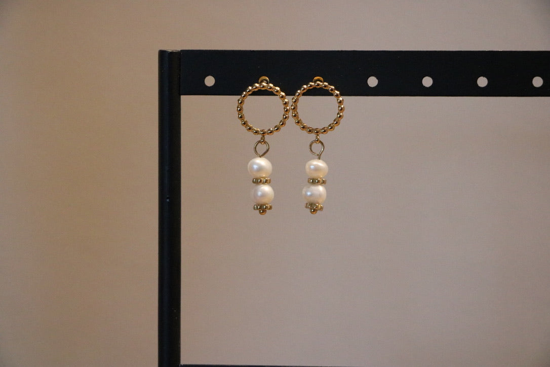 Oorbellen Pearl Spheres